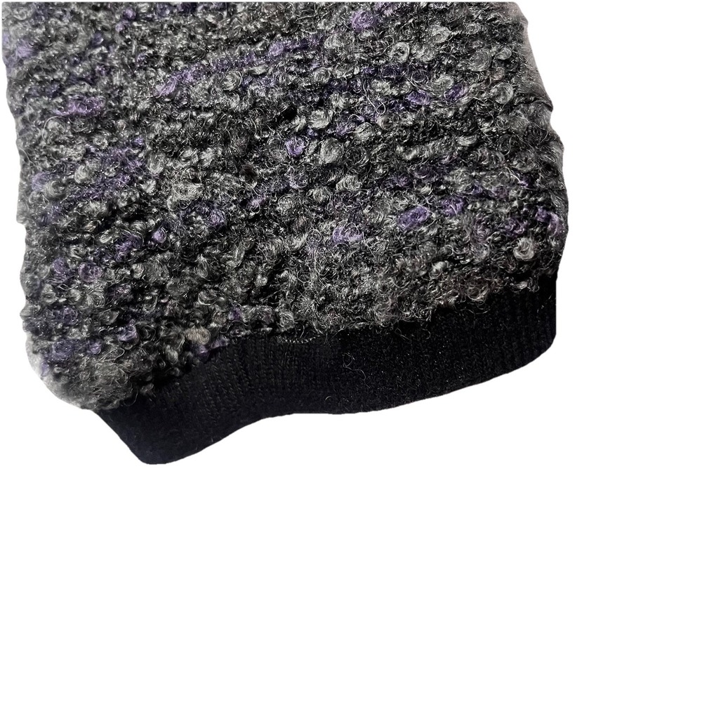 Free People Y2K Womens Small Gray Purple Tweed Textured Blazer Button Pockets - Picture 5 of 9